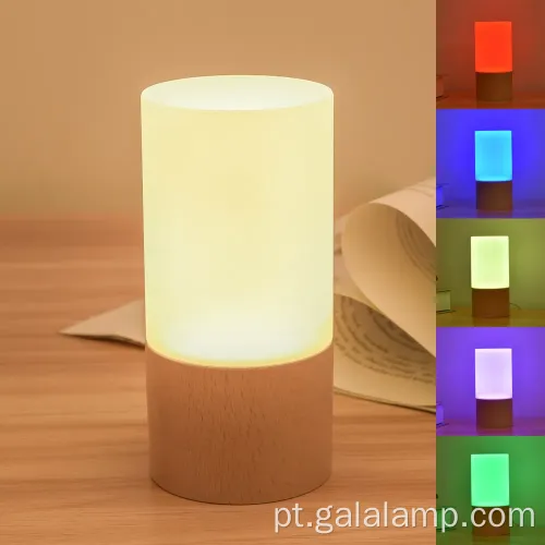 Luz noturna de madeira maciça sofisticada para casa